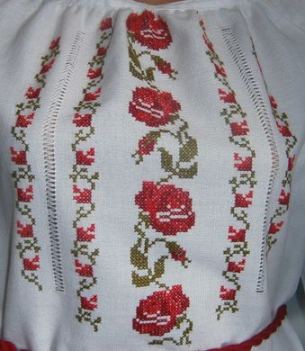 Жіноча вишита блузка з квітами (GNM-00507), 42