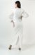 Неперевершена вишита сукня "Подих троянди" із трикотажу молочного кольору для жінок (PL-009-061-Tr), 42