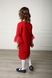 Вышитое трикотажное платье красное для девочек Радуга (PLd-150-123-Tr), 110, трикотаж