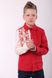 Вишиванка для хлопчика червоного кольору "Райдуга" (SRd-454-123-О), 116