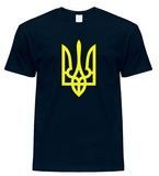 Чоловіча патріотична футболка Тризуб жовтий, темно-синя (es-941), S
