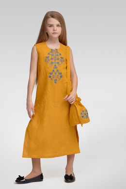 Вишита сукня вишиванка для дівчинки без рукавів Goldenrod UKR-0216, 152