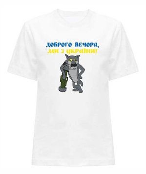 Чоловіча патріотична футболка Доброго вечора, біла (FL-936), XL
