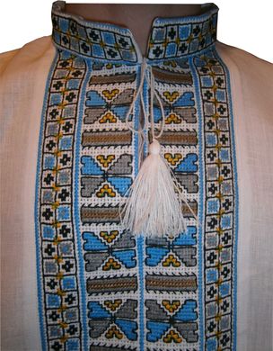 Вышитая сорочка мужская оригинальная - Полуботок (00222), 42, бавовна
