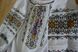 Нежная полотняная вышиванка с геометрическим цветочным орнаментом для женщин (GNM-01845), 38, домотканое полотно белое