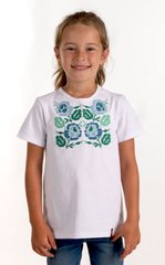 Вишита футболка для дівчинки (FM-6018), 152, бавовна