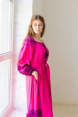 Рожева сукня-бохо із старовинною вишивкою (ЛА-11), 42