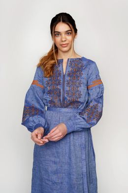 Жіноча вишита сукня Denim UKR-4199, L, льон