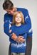 Семейные синие свитера с оленями (UKRS-8844-9943-6621-6621), шерсть, акрил