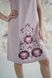 Вишита бузкова сукня Зоряне сяйво з квітковою вишивкою для жінок (PL-004-058-О), 42