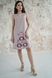 Вишита бузкова сукня Зоряне сяйво з квітковою вишивкою для жінок (PL-004-058-О), 42