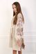 Вышитое платье бежевое для девочек Магия (PLd-133-175-L), 116, лен