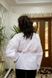Блузка женская удлиненная вышитая вручную белым по белому "Праздничная Кантовка" (GNM-02114), 42
