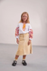 Вышиванка для девочки белая "Розочка" с красно-желтой вышивкой (mrg-rd545-8888), 116, домоткане полотно