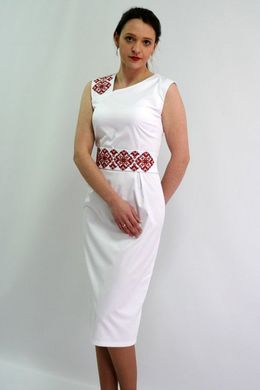 Ділове вишите плаття "Мрія" із меморі-котону для жінок (PL-027-117-К), 42