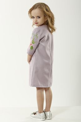 Вышитое сиреневое платье для девочки Лилия (PLd-104-018-О), 110