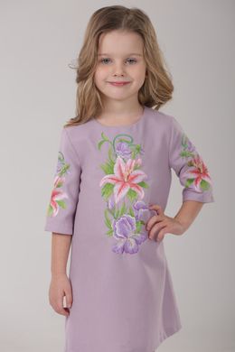Вишита бузкова сукня для дівчинки Лілея (PLd-104-018-О), 110