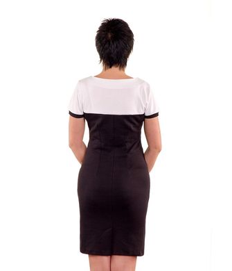 Чарівне жіноче плаття чорно-білого кольору з вишивкою «День-Ніч» (М-1020), 42
