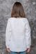 Женская красивая белая рубашка с белой вышивкой (FM-0740), S, лён