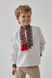 Вышиванка для мальчика белая с яркой вышивкой "Мишко" (mrg-kh027-8888), 1, бязь