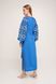 Гурт. Жіноча вишита сукня синього кольору (DB-grt-0024), S, льон