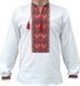 Вишиванка з унікальним орнаментом у яскравих колірних відтінках для чоловіків (GNM-01884), 40, льон білого кольору